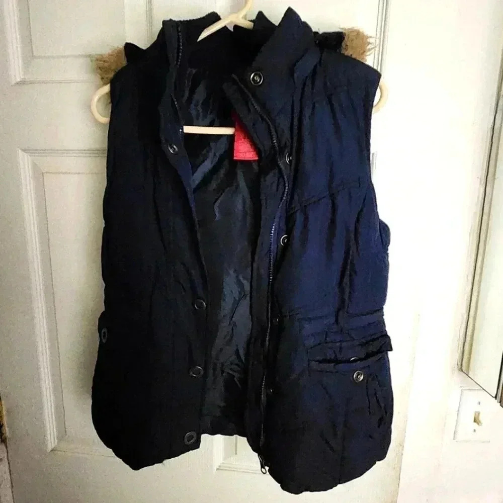 Faded Glory Bubble Vest Women's Jr M(9-10) Outerwear Hoodie